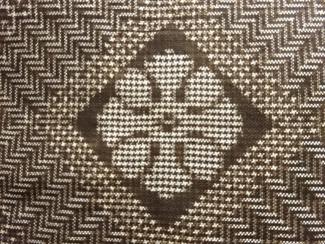 JAPANESE KIMONO / ANTIQUE DORO OSHIMA TSUMUGI KIMONO (RYUGO)